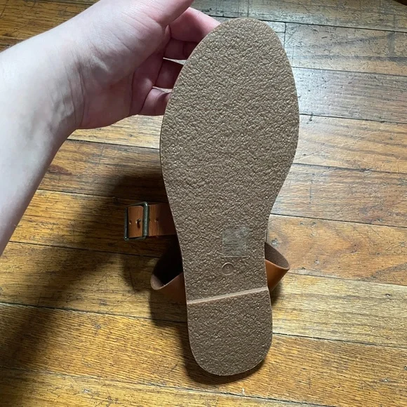 EUC Madewell Women's Boardwalk Ankle-Strap Sandal in English Saddle Size 9 - Picture 7 of 10